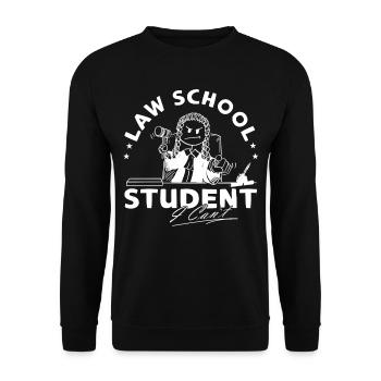 Student of The School of Law I Can Not - Unisex Sweatshirt - black - Front - Alina (178cm) & Michal (187cm)