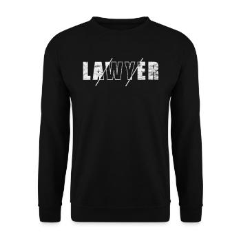Lawyer Costume - Funny Law Student - Unisex Sweatshirt - black - Front - Alina (178cm) & Michal (187cm)