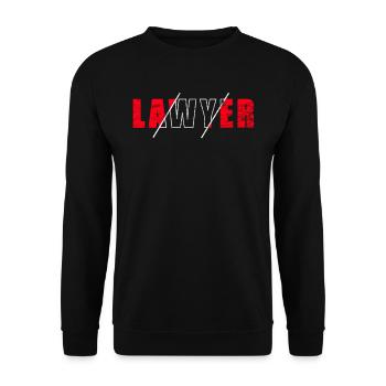 Lawyer Costume - Funny Law Student - Unisex Sweatshirt - black - Front - Alina (178cm) & Michal (187cm)