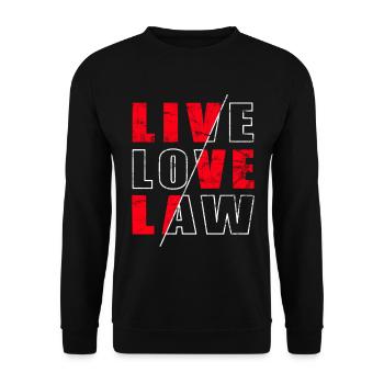 Lawyer Costume - Funny Law Student - Unisex Sweatshirt - black - Front - Alina (178cm) & Michal (187cm)