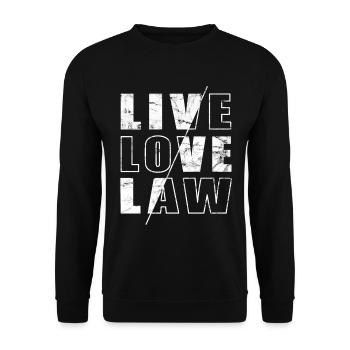 Lawyer Costume - Funny Law Student - Unisex Sweatshirt - black - Front - Alina (178cm) & Michal (187cm)