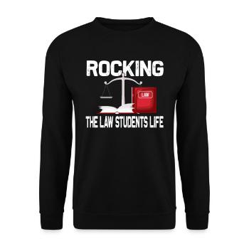 Rocking The Law Life - Drôle de faculté de droit - Sweat-shirt Unisexe - noir - Devant - Alina (178cm) & Michal (187cm)