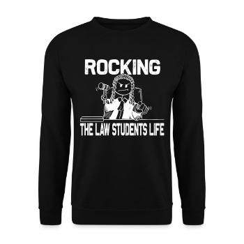 Rocking The Law Life - Drôle de faculté de droit - Sweat-shirt Unisexe - noir - Devant - Alina (178cm) & Michal (187cm)