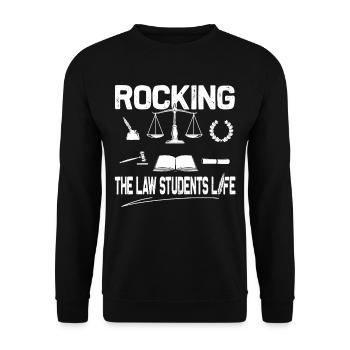 Rocking The Law Life - Drôle de faculté de droit - Sweat-shirt Unisexe - noir - Devant - Alina (178cm) & Michal (187cm)