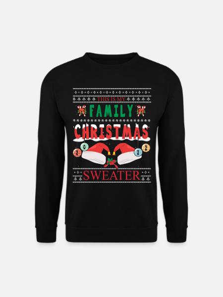 Lustige Familienpaar Kleidung Weihnachten - Unisex sweater - sort