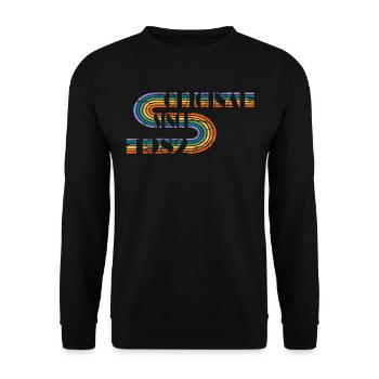 Vintage Birthday Design Original 1982 - Unisex Sweatshirt - black - Front - Alina (178cm) & Michal (187cm)