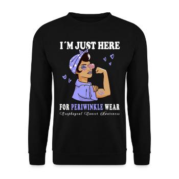 Cancer de l’œsophage de la pervenche en avril - Sweat-shirt Unisexe - noir - Devant - Alina (178cm) & Michal (187cm)