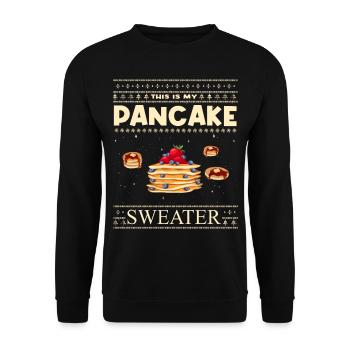 Ceci est ma crêpe de Noël - Sweat-shirt Unisexe - noir - Devant - Alina (178cm) & Michal (187cm)
