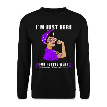 Arc violet conscient de la naissance prématurée - Sweat-shirt Unisexe - noir - Devant - Alina (178cm) & Michal (187cm)