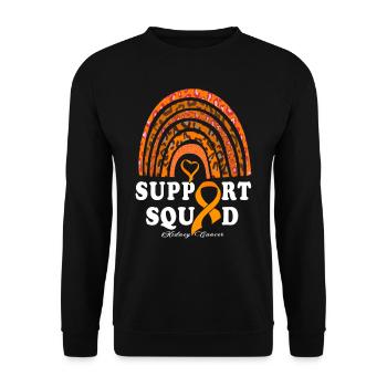 Rubans orange sensibilisation au cancer du rein - Sweat-shirt Unisexe - noir - Devant - Alina (178cm) & Michal (187cm)