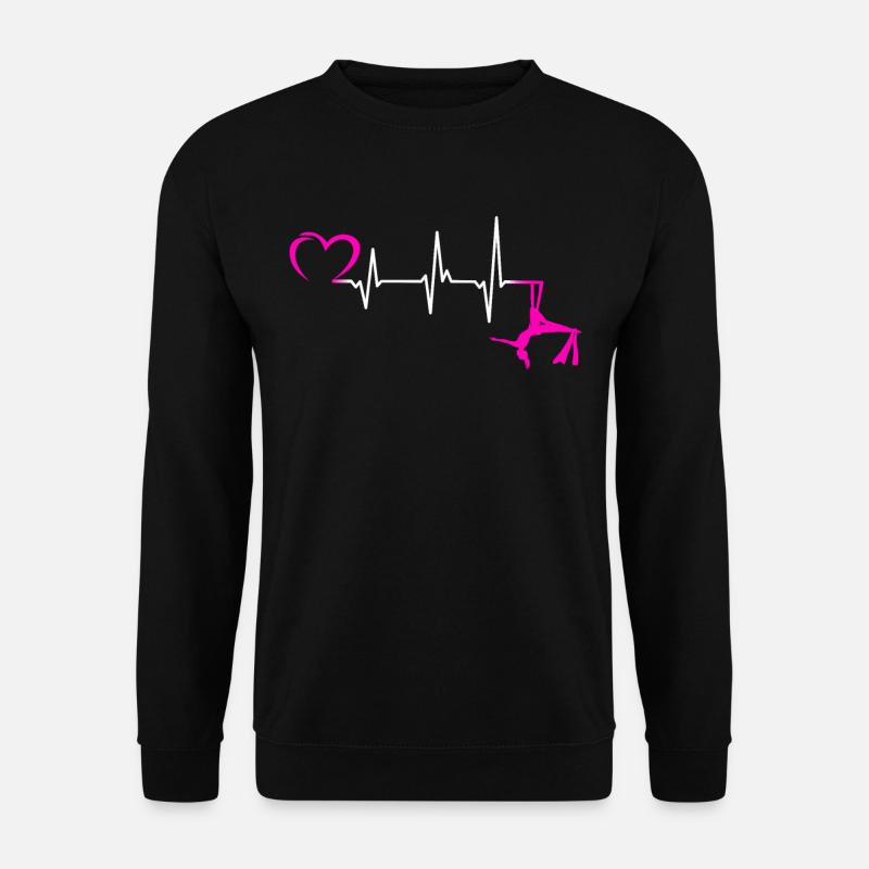 Luftseide Herzschlag Circus Aerialist - Unisex Pullover - Schwarz