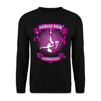 Aerial Seidenakrobatik - Aerialist - Unisex Pullover - Schwarz - Vorne - Alina (178cm) & Michal (187cm)