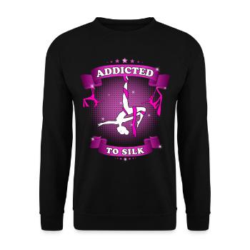 Süchtig Nach Seide Aerial Silk Akrobatik - Unisex Pullover - Schwarz - Vorne - Alina (178cm) & Michal (187cm)