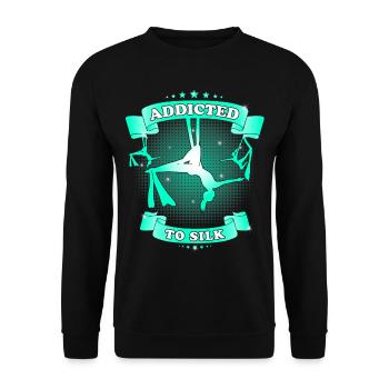 Süchtig Nach Seide Aerial Silk Akrobatik - Unisex Pullover - Schwarz - Vorne - Alina (178cm) & Michal (187cm)