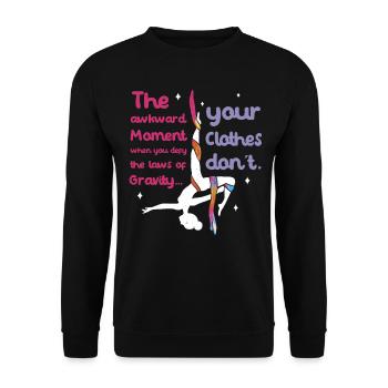 Süchtig Nach Seide - Lustige Luftseide - Unisex Pullover - Schwarz - Vorne - Alina (178cm) & Michal (187cm)