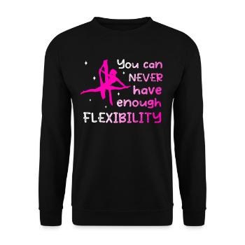 Flexibilité - Acrobaties aériennes amusantes sur soie - Sweat-shirt Unisexe - noir - Devant - Alina (178cm) & Michal (187cm)