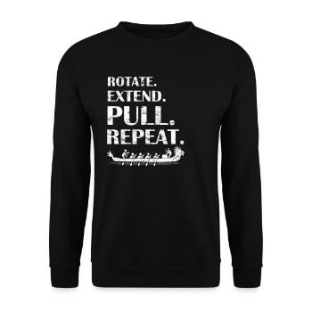 Drachenbootrennen Festival Drachenboot - Unisex Pullover - Schwarz - Vorne - Alina (178cm) & Michal (187cm)