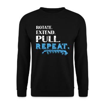 Drachenbootrennen Festival Drachenboot - Unisex Pullover - Schwarz - Vorne - Alina (178cm) & Michal (187cm)