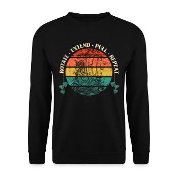 Drachenbootrennen Festival Drachenboot - Unisex Pullover - Schwarz - Vorne - Alina (178cm) & Michal (187cm)