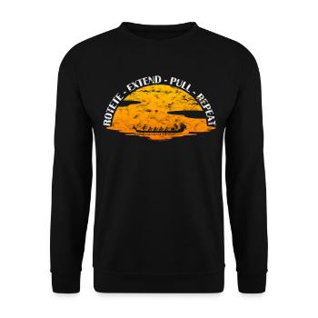 Drachenbootrennen Festival Drachenboot - Unisex Pullover - Schwarz - Vorne - Alina (178cm) & Michal (187cm)