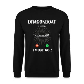 Drachenbootrennen Festival Drachenboot - Unisex Pullover - Schwarz - Vorne - Alina (178cm) & Michal (187cm)