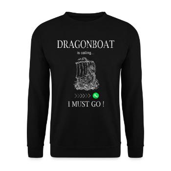 Drachenbootrennen Festival Drachenboot - Unisex Pullover - Schwarz - Vorne - Alina (178cm) & Michal (187cm)