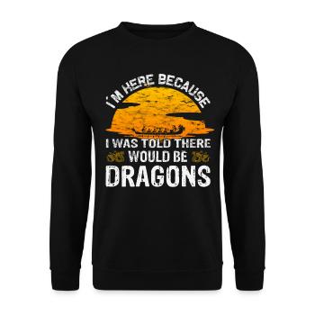 Drachenbootrennen Festival Drachenboot - Unisex Pullover - Schwarz - Vorne - Alina (178cm) & Michal (187cm)