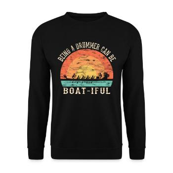 Course de bateaux-dragons chinois - Sweat-shirt Unisexe - noir - Devant - Alina (178cm) & Michal (187cm)
