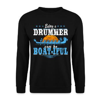 Course de bateaux-dragons chinois - Sweat-shirt Unisexe - noir - Devant - Alina (178cm) & Michal (187cm)