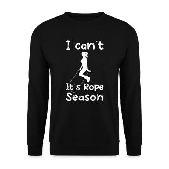 Fitness Roping - Jumping rope for women - Unisex Sweatshirt - black - Front - Alina (178cm) & Michal (187cm)