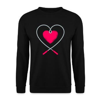 Fitness Roping - Jumping rope for women - Unisex Sweatshirt - black - Front - Alina (178cm) & Michal (187cm)