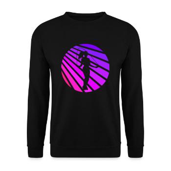 Fitness Roping - Jumping rope at sunset - Unisex Sweatshirt - black - Front - Alina (178cm) & Michal (187cm)