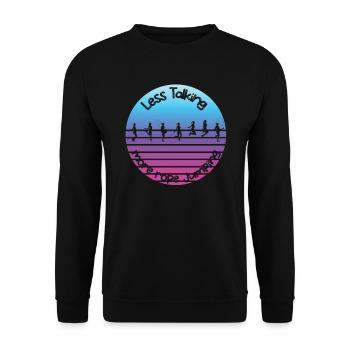 Fitness Roping - Jumping rope at sunset - Unisex Sweatshirt - black - Front - Alina (178cm) & Michal (187cm)