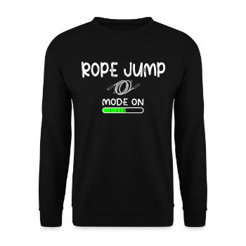 Fitness Roping - Jumping rope for women - Unisex Sweatshirt - black - Front - Alina (178cm) & Michal (187cm)