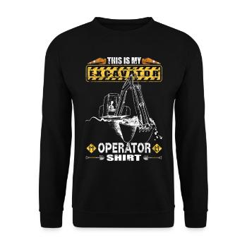 Excavator - construction worker - excavator operator - Unisex Sweatshirt - black - Front - Alina (178cm) & Michal (187cm)