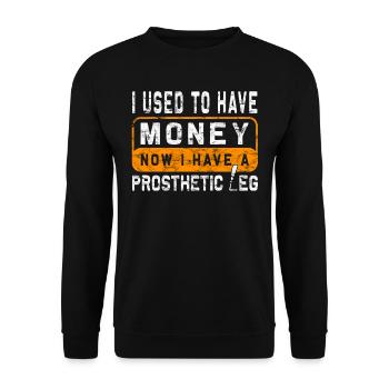 Chirurgie de prothèse d’humour amputée Amputation - Sweat-shirt Unisexe - noir - Devant - Alina (178cm) & Michal (187cm)