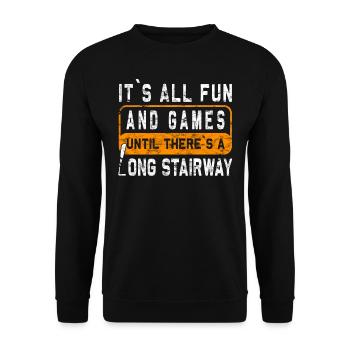 Chirurgie de prothèse d’humour amputée Amputation - Sweat-shirt Unisexe - noir - Devant - Alina (178cm) & Michal (187cm)