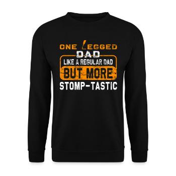 Amputee humor prosthesis surgery Amputation - Unisex Sweatshirt - black - Front - Alina (178cm) & Michal (187cm)