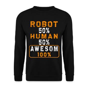 Amputee humor prosthesis surgery Amputation - Unisex Sweatshirt - black - Front - Alina (178cm) & Michal (187cm)