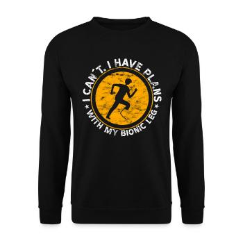 Chirurgie de prothèse d’humour amputée Amputation - Sweat-shirt Unisexe - noir - Devant - Alina (178cm) & Michal (187cm)