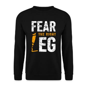 Amputee humor prosthesis surgery Amputation - Unisex Sweatshirt - black - Front - Alina (178cm) & Michal (187cm)