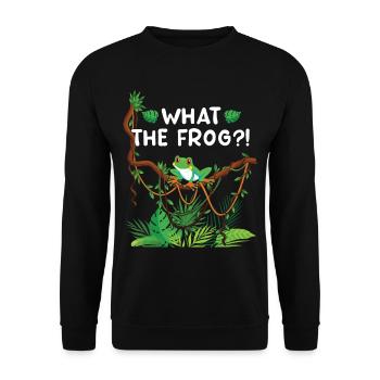 Qu’est-ce que c’était grenouille !! - Rainette aux yeux rouges - Sweat-shirt Unisexe - noir - Devant - Alina (178cm) & Michal (187cm)