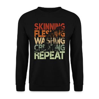 Animal assembly Hunting trophy Stuffing animals - Unisex Sweatshirt - black - Front - Alina (178cm) & Michal (187cm)