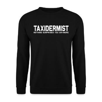 Animal assembly Hunting trophy Stuffing animals - Unisex Sweatshirt - black - Front - Alina (178cm) & Michal (187cm)