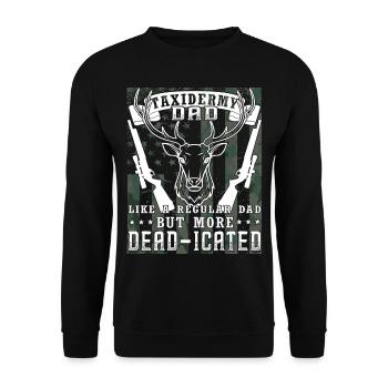 Animal assembly Hunting trophy Stuffing animals - Unisex Sweatshirt - black - Front - Alina (178cm) & Michal (187cm)