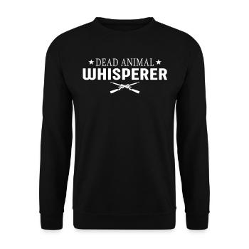 Animal assembly Hunting trophy Stuffing animals - Unisex Sweatshirt - black - Front - Alina (178cm) & Michal (187cm)