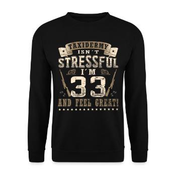 Taxidermistes 33e anniversaire Taxidermistes - Sweat-shirt Unisexe - noir - Devant - Alina (178cm) & Michal (187cm)