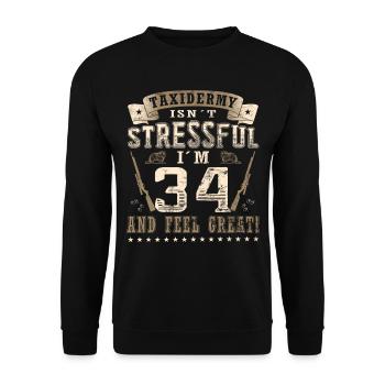 Taxidermists 34th birthday Taxidermists - Unisex Sweatshirt - black - Front - Alina (178cm) & Michal (187cm)
