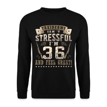 Taxidermistes 36e anniversaire Taxidermistes - Sweat-shirt Unisexe - noir - Devant - Alina (178cm) & Michal (187cm)