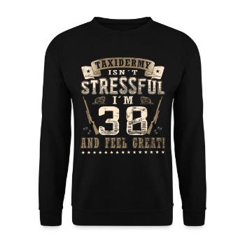 Taxidermistes 38e anniversaire Taxidermistes - Sweat-shirt Unisexe - noir - Devant - Alina (178cm) & Michal (187cm)